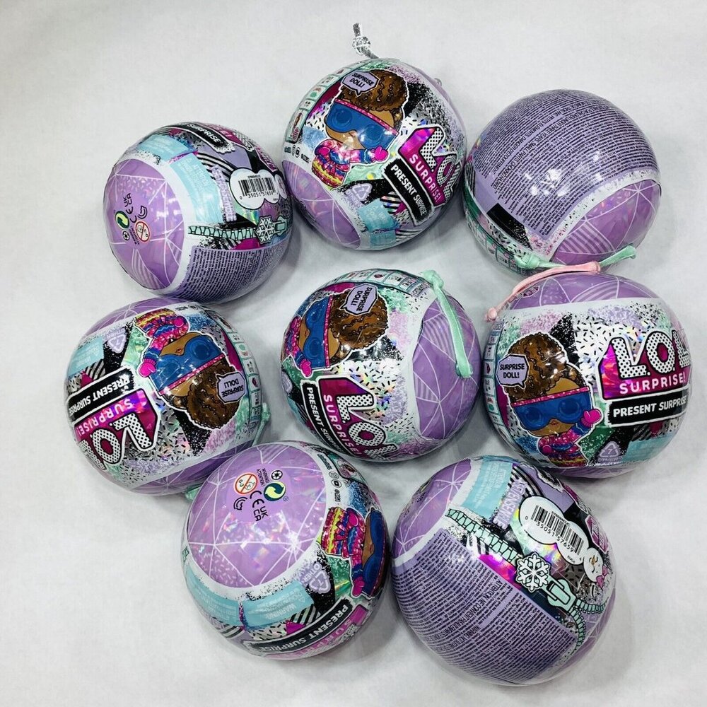 LOL Surprise Winter Chill Present Surprise 3" Doll with 8 Surprises Lot Of 8